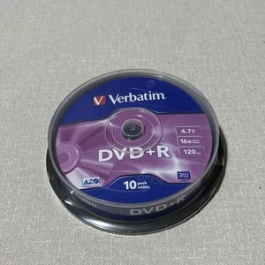 Verbatim 43498 DVD+R 16X 4,7Go Marque ..Pack de 10 unités …Neuf scellé - Photo 1/2