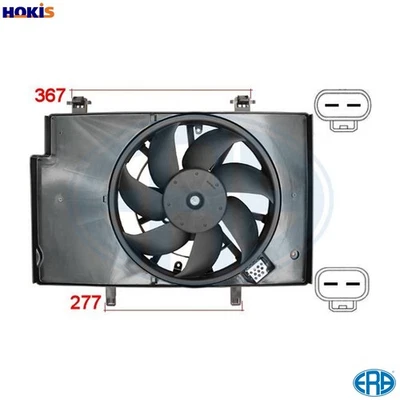 FAN ENGINE COOLING 352069 FOR FORD FIESTA/VI/Van F6JD/KVJA/F6JB 1.4L TZJA 1.6L - Image 1 of 4