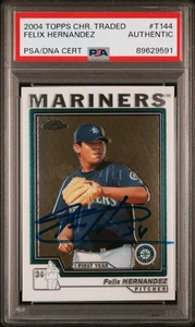 Felix Hernandez firmato 2004 Topps Chrome Traded Rookie #T144 (PSA/DNA) - Foto 1 di 2