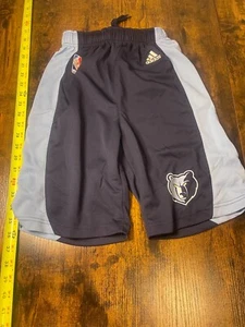 Memphis Grizzlies NBA ADIDAS Basketball ~ Youth Medium ~ Blue Drawstring Shorts - Picture 1 of 3