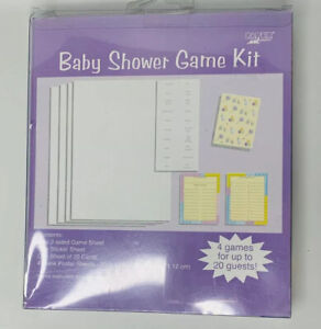Paper Art Baby Shower Game Kit 4 Activities for Up to 20 People Boy Girl Neutral