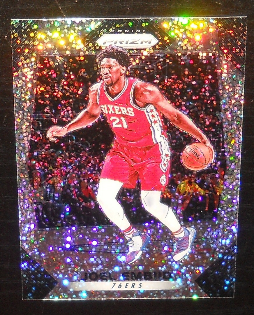 Joel Embiid 2017 Panini Prizm White Sparkle Refractor Philadelphia 76ers