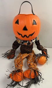 Cubo de caramelos hecho a mano Jack O Lantern Halloween Deco cuerpo de calabaza - ¡Ver fotos! - Imagen 1 de 6