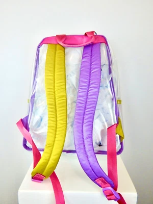 Vera Bradley Clear Large Women's Back Pack~Pink & Lavender STADIUM APPROVED! NWT - Image 1 of 4