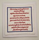 Embroidered America 4th July Words Card