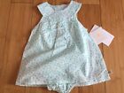 New Rosie Pope Baby Girl White/Teal Sleeveless Tank Dress Top ~ 3 Months  