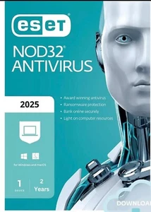 ESET NOD32 ANTIVIRUS 2025 - 2 anni 1 dispositivo attivazione globale - Foto 1 di 2