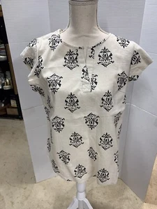Artisan NY Women’s Rayon Linen Blouse Top With Cap Sleeves Medium GC - Picture 1 of 9