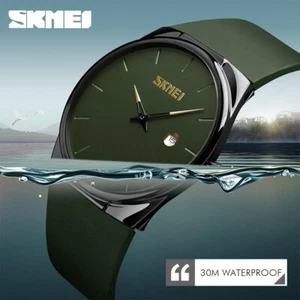 SKMEI Ultra Dünne Herren Quarzuhr Luxus Damen Armbanduhr 30m Wasserdicht 1509 6 - Bild 1 von 17