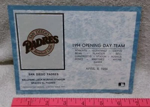 * Vintage - POSTKARTE - UNBENUTZT - San Diego PADRES - Baseball - OPENING DAY - 1994 - Bild 1 von 2