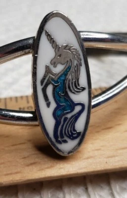 Vintage Bracelet Enamel & Turquoise Unicorn Beautiful H80 - Image 1 of 4