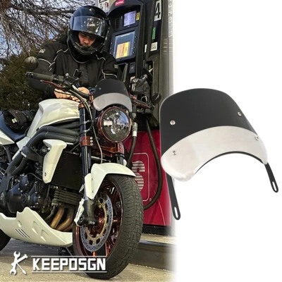 Windshield Windscreen Wind Deflector w/ 5"-7" Bracket For Triumph Speed Triple - Image 1 of 4