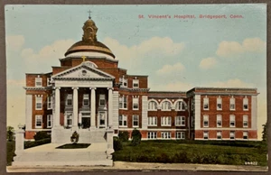 Bridgeport CT View of St. Vincents Hospital about 1907 SHIPS FREE - Picture 1 of 2