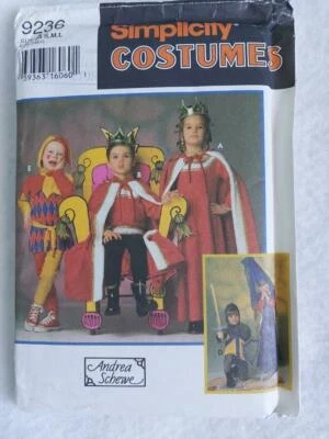 Simplicity 9236 Andrea Schewe Child's Medieval  Costume Patterns Size S-L 1994 - Image 1 of 2