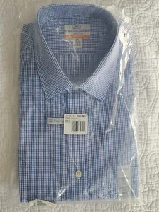 Croft & Barrow Athletic Fit Dress Shirt Easy Care Long Sleeve Blue 17.5" 34/35 - Picture 1 of 5