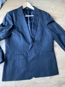 Villain Black Cashmere Wool Blend Blazer XL 42-44 Unworn - Picture 1 of 6