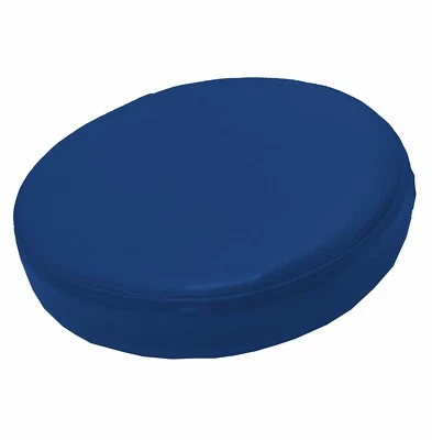 Pe239r Middle Blue Thick Faux Leather Sheep 3D Round Seat Cushion Cover Custom - Image 1 of 4