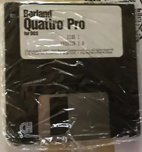Borland Quattro Pro for Dos Ver 5.0 - 3.5” disks sealed in bag Vintage Software - Picture 1 of 1