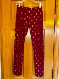 Mudd Girls Size 12 Maroon Leggings - Picture 1 of 3