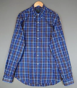 Ralph Lauren Custom Fit 2 Ply Long Sleeve Plaid Button Down Shirt Men's Size XL - Picture 1 of 10