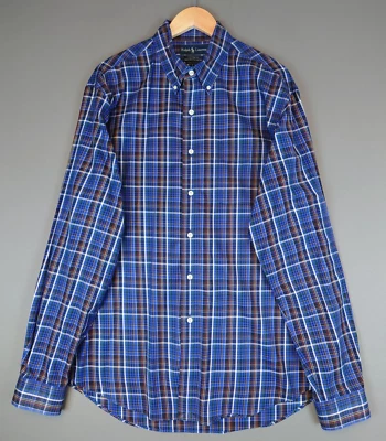 Ralph Lauren Custom Fit 2 Ply Long Sleeve Plaid Button Down Shirt Men's Size XL - Image 1 of 4