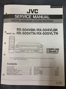 JVC RX-504VBK & RX-505VTN Servicehandbuch [Original mit Schaltplänen, Teilen usw] - Bild 1 von 4