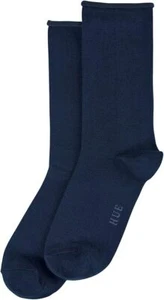HUE Wool Blend Crew Socks Blue Pattern/Blue Stripe/Navy 44661 - Picture 1 of 2