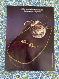 🔥🔥Vintage 1980 Crown Royal Print Ad Ordinary Ice Cube Moment Of Glory 🔥🔥 - Picture 1 of 7