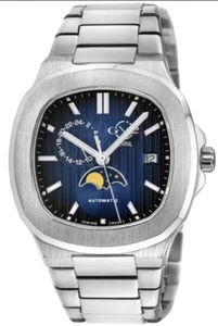 GV2 by Gevril Men's 18401B Potente Moon Phase Swiss Automatic Sellita Date Watch - Picture 1 of 3