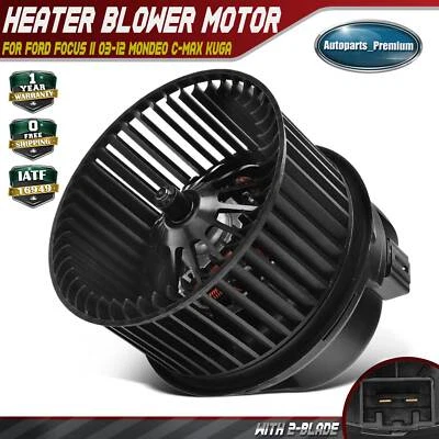 Motor soprador aquecedor HVAC com roda para Ford Focus II 2003-2012 Mondeo C-Max Kuga - Imagem 1 de 4