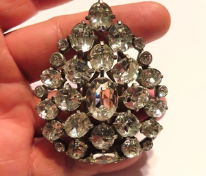 Eisenberg Original großer Strass Tropfen Kleid Fellclip super selten (signiert) - Bild 1 von 14