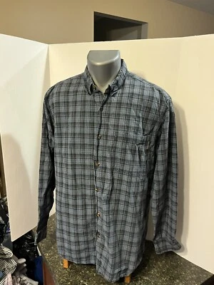 Royal Robbins Men’s LS Button Down Shirt Blue Red Yellow Plaid Large Cotton Foto 1 de 4