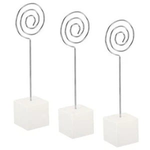 Resina Balde Base Imagen Tarjeta Soporte, 3pzs Círculo Forma Nota Soporte Blanco - Imagen 1 de 5