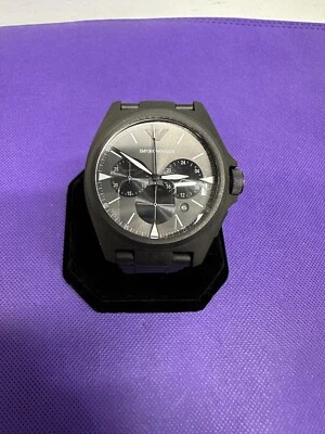 Emporio Armani AR1452 Ceramica Analog Chronograph Black Dial Men's Watch - Image 1 of 4