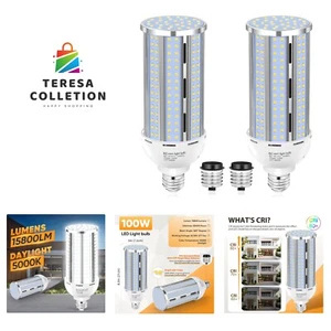 2 Pack 100W Corn LED Light Bulb Fanless,5000K Daylight1000 Watt Equivalent E2... - Picture 1 of 7