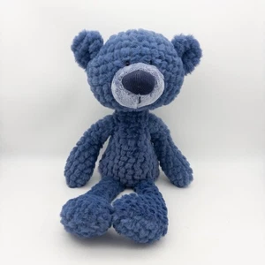 Gund Toothpick Ripple Teddy Bear Blue Soft Stuffed Animal 16” Plush - Picture 1 of 8