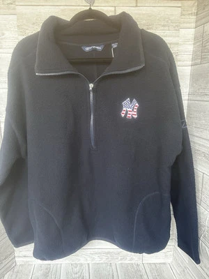 Pullover polar New York Yankees estrellas y rayas cortador y Buck para hombre 2XL NUEVO CON ETIQUETAS Foto 1 de 2