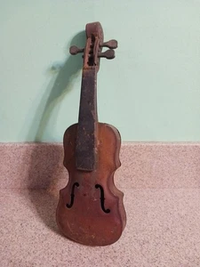 Mini violín de juguete de exhibición de metal y madera Checoslovaquia de colección 11,5" años 20? - Imagen 1 de 9