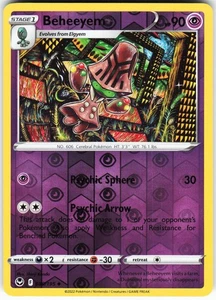 Beheeyem 080/195 Pokemon SWSH12: Silver Tempest Reverse Holo Uncommon LP - Picture 1 of 2