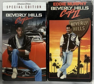 Beverly Hills Cop 1 & 2 VHS Tape Lot Eddie Murphy - Image 1 of 4