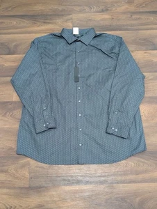 NWT Synrgy Stretch 2XLT Men's Green Geometric Print Button Down $70 Retail - Picture 1 of 7