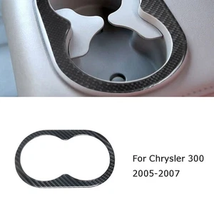 Rear Seat Cup Holder Trim Decal for Chrysler 300 2005-007 W/O Navi Carbon Fiber - Picture 1 of 11