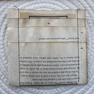 Kaffee gestorben Buchseite genäht Dreifachtasche minimalistisches Journal Handarbeit Tagebuch - Bild 1 von 3