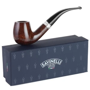 Trevi Series - Italian Handmade Mediterranean Briar Wood Pipe, Bent Billiard,... - Picture 1 of 9