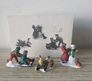 Dept 56 "Snow Children" Heritage Village Collection #5838-2 Set Of Three - Picture 1 of 5