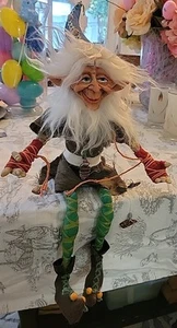 "Mark Roberts" detaillierte skurrile 16 Zoll Puppe Figur Troll Fee Kobold - Bild 1 von 16