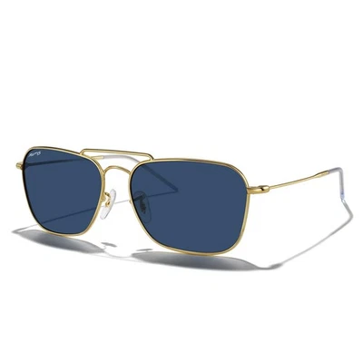 Gafas de sol retro cuadradas de metal para aviador para hombres y mujeres polarizadas S6028 Foto 1 de 4