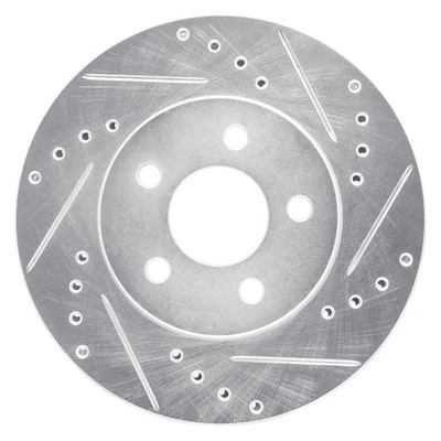 For Dodge Grand Caravan 87-90 Brake Rotor eLINE Drilled & Slotted 1-Piece Front - Image 1 of 4