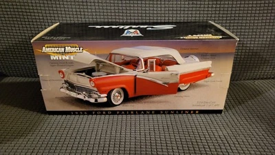 Ertl American Muscle Mint 1/18 Diecast Red & White 1956 Ford Fairlane Sunliner - Image 1 of 4