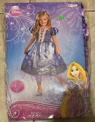 Disfraz de princesa Rapunzel Disney de lujo para niñas pequeño 4-6X NUEVO paquete al por menor Foto 1 de 2